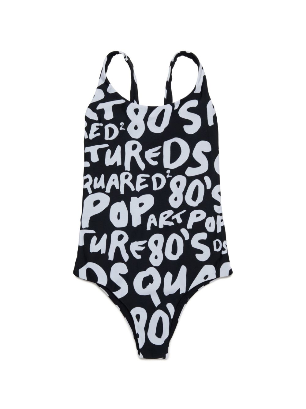 Dsquared2 Kids Badeanzug mit Slogan-Print - Schwarz von Dsquared2 Kids