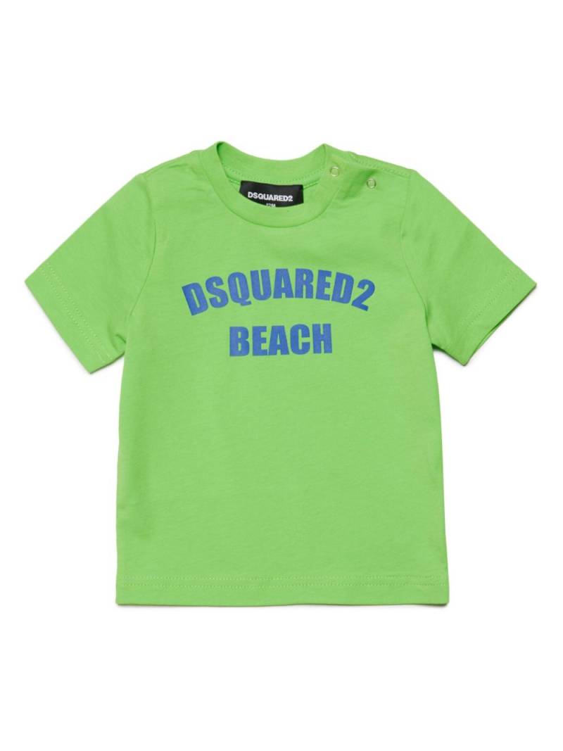 Dsquared2 Kids Beach T-Shirt mit Logo-Print - Grün von Dsquared2 Kids