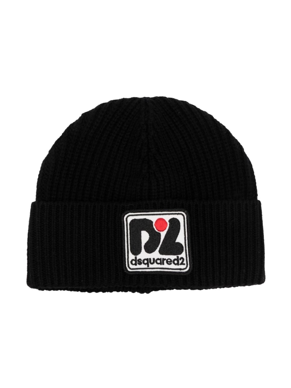 Dsquared2 Kids Beanie mit Logo-Patch - Schwarz von Dsquared2 Kids