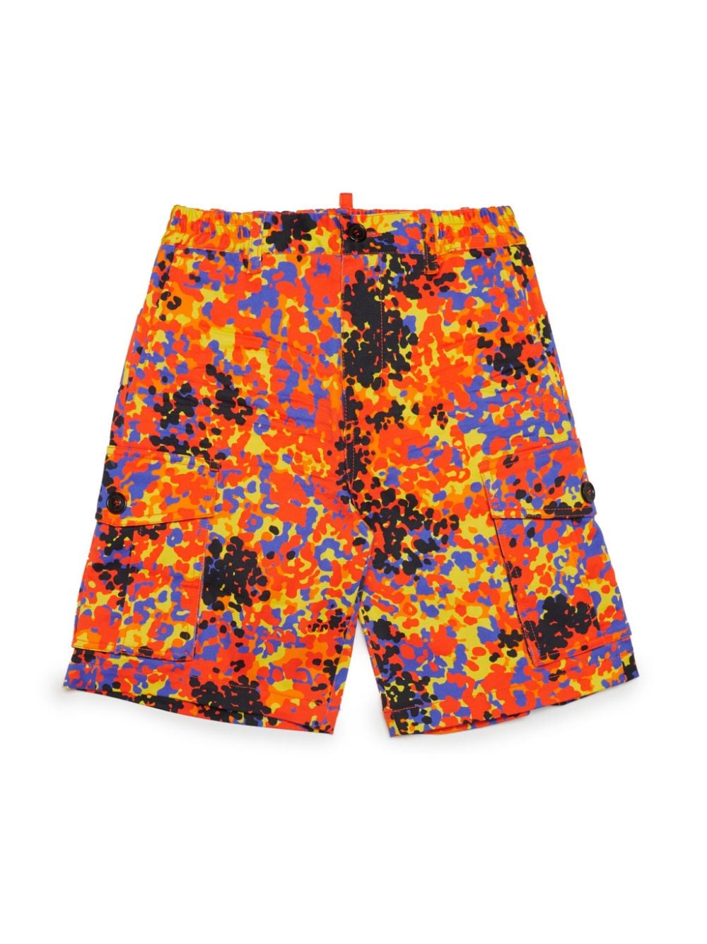 Dsquared2 Kids Cargo-Shorts mit abstraktem Print - Orange von Dsquared2 Kids