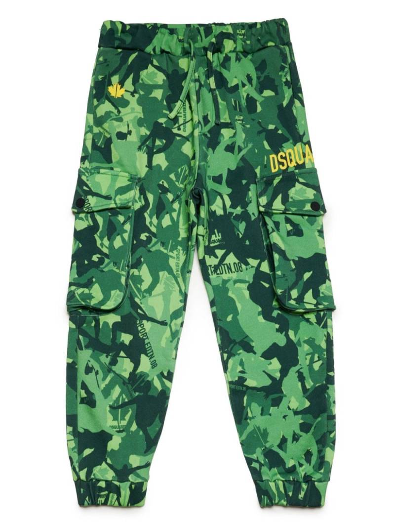 Dsquared2 Kids Cargohose mit Camouflage-Print - Grün von Dsquared2 Kids