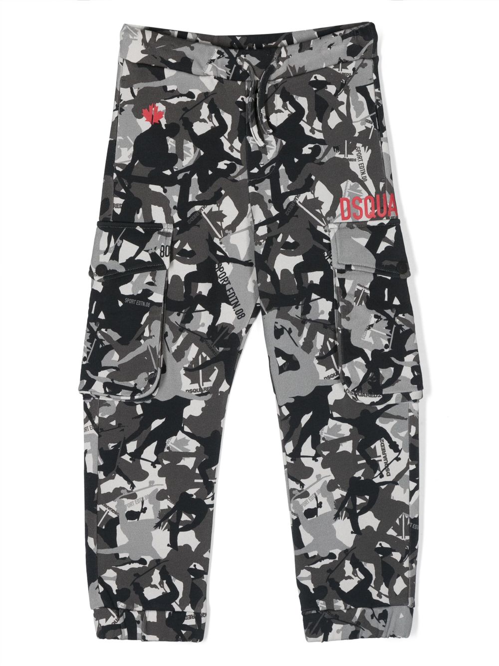 Dsquared2 Kids Cargohose mit Camouflagemuster - Grau von Dsquared2 Kids