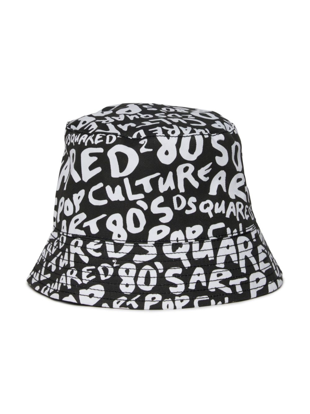 Dsquared2 Kids Fischerhut mit Text-Print - Schwarz von Dsquared2 Kids