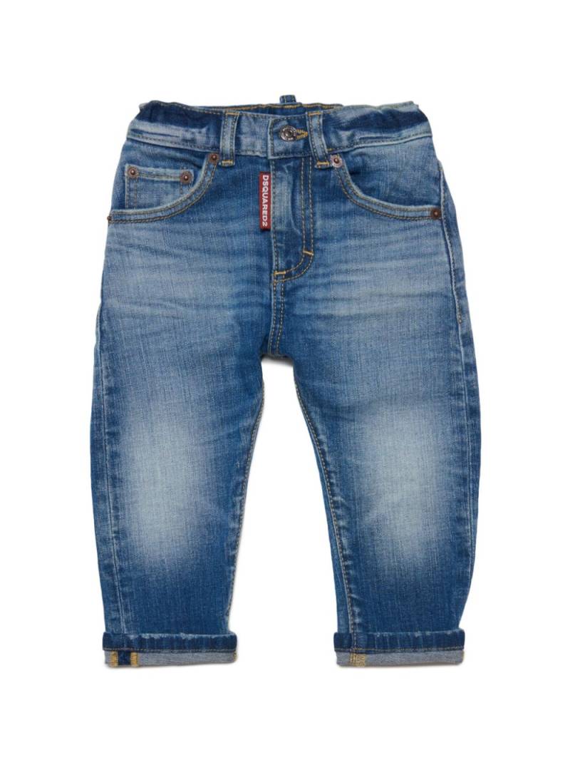 Dsquared2 Kids Gerade Jeans mit Stone-Wash-Effekt - Blau von Dsquared2 Kids