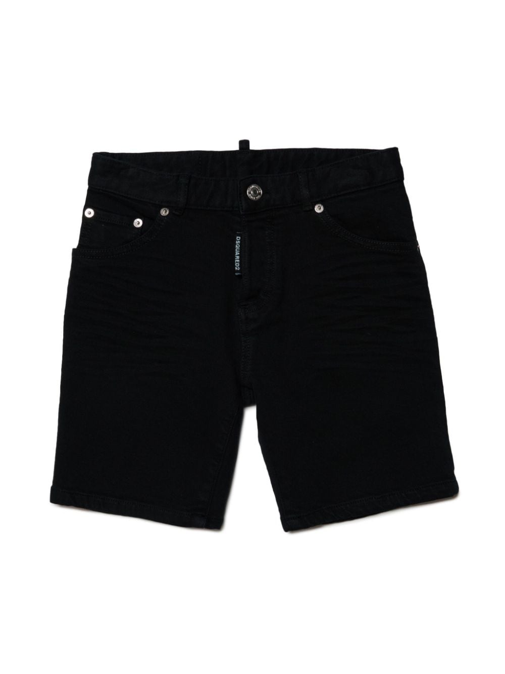 Dsquared2 Kids Gerade Shorts mit Logo-Applikation - Schwarz von Dsquared2 Kids