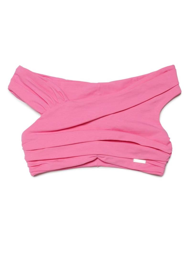 Dsquared2 Kids Gerafftes Cropped-Top - Rosa von Dsquared2 Kids