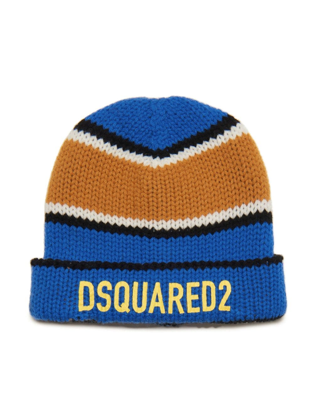 Dsquared2 Kids Gestreifte Beanie mit Logo - Blau von Dsquared2 Kids