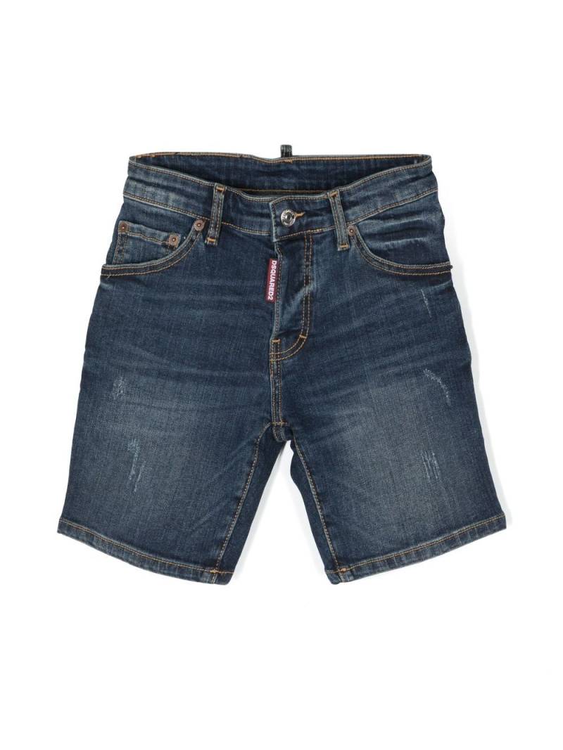 Dsquared2 Kids Halbhohe Jeans-Shorts - Blau von Dsquared2 Kids