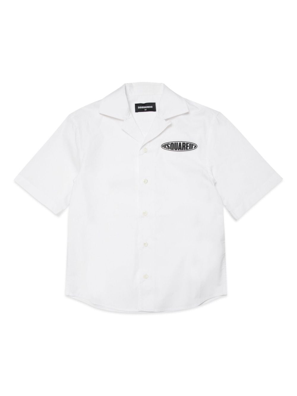 Dsquared2 Kids Hemd mit gummiertem Logo - Weiß von Dsquared2 Kids