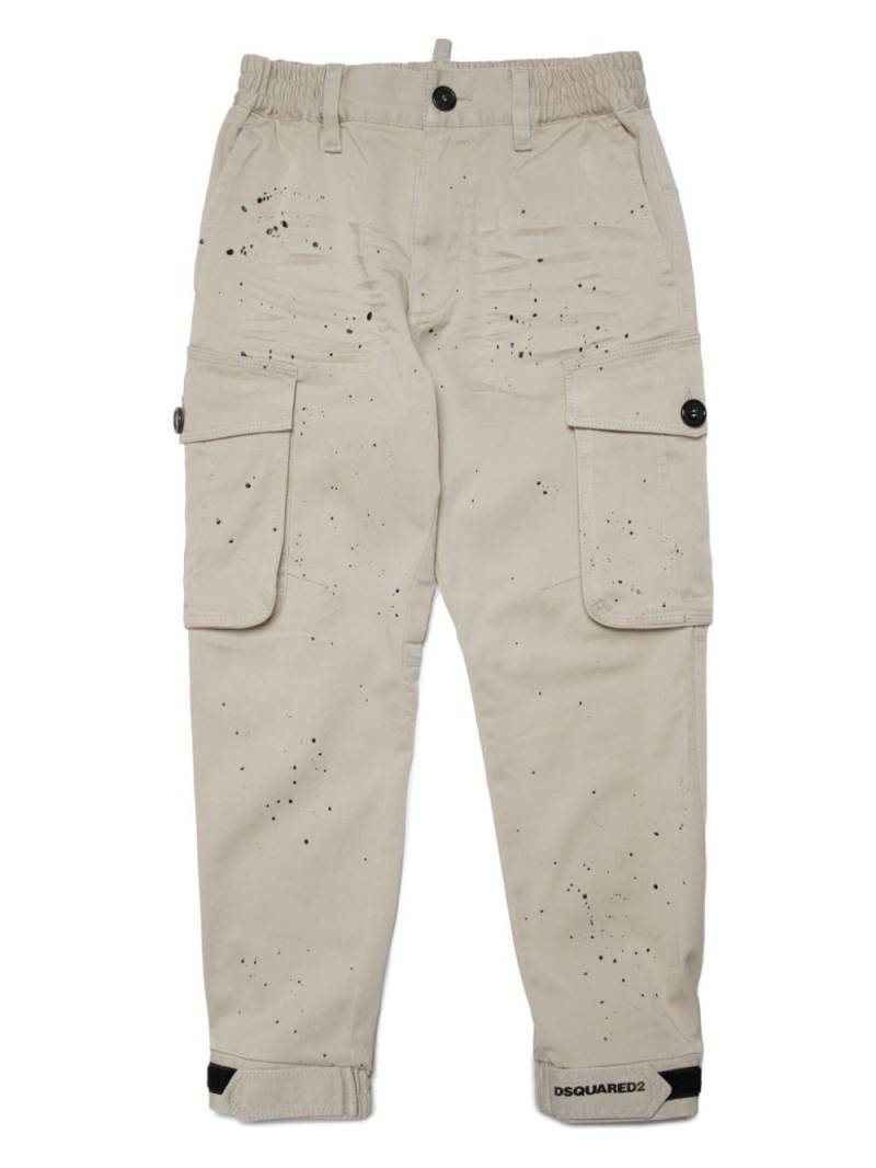 Dsquared2 Kids Hose mit Farbklecksen - Nude von Dsquared2 Kids