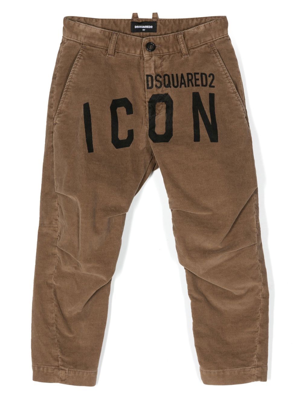 Dsquared2 Kids Cordhose mit Logo-Print - Braun von Dsquared2 Kids