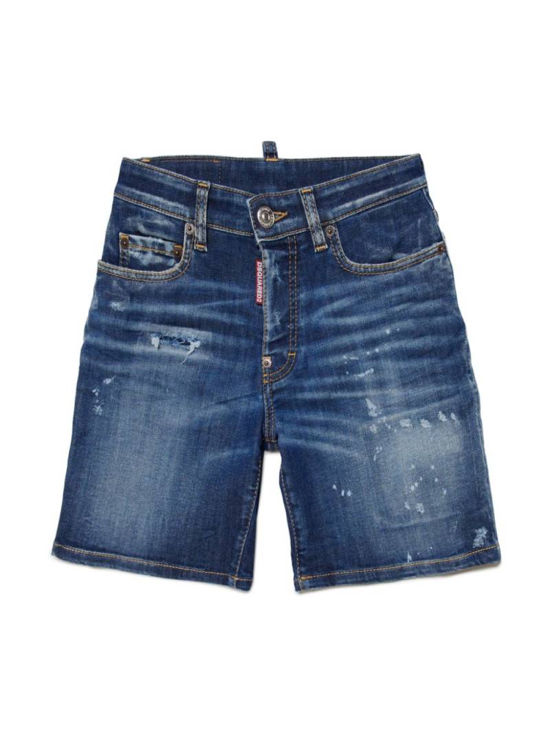 Dsquared2 Kids Jeans-Shorts im Distressed-Look - Blau von Dsquared2 Kids