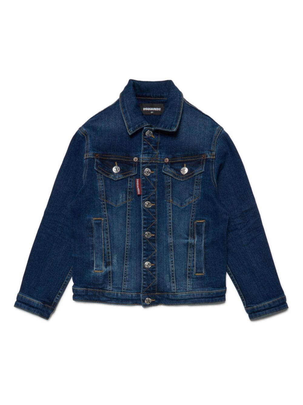 Dsquared2 Kids Jeansjacke mit Logo-Patch - Blau von Dsquared2 Kids