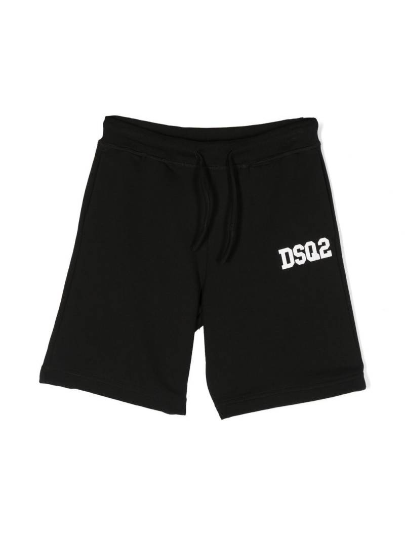 Dsquared2 Kids Joggingshorts mit Logo-Print - Schwarz von Dsquared2 Kids