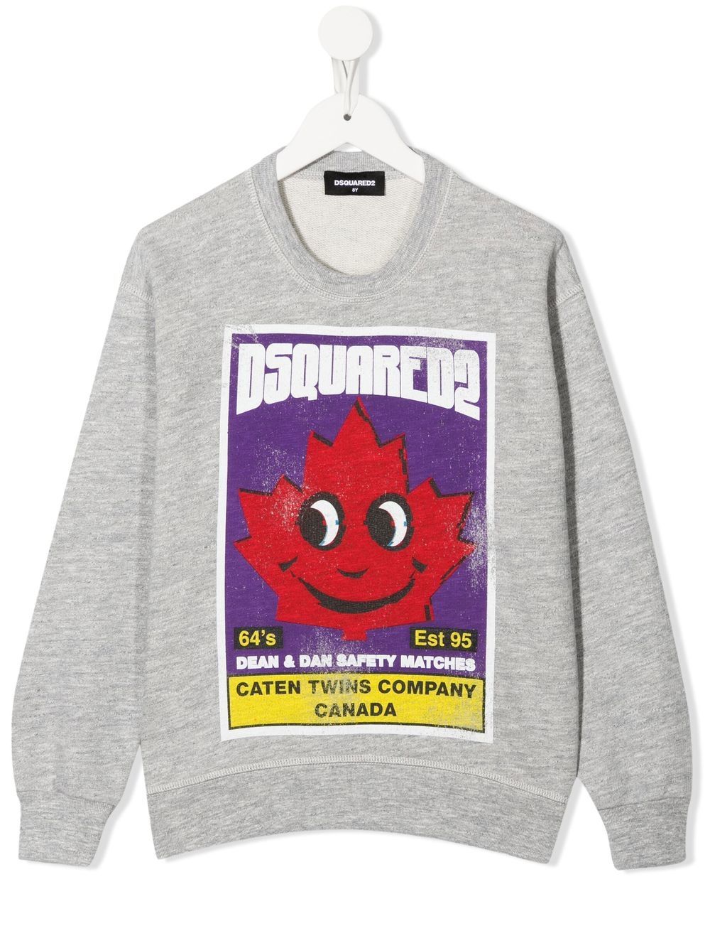 Dsquared2 Kids Meliertes Sweatshirt mit Print - Grau von Dsquared2 Kids