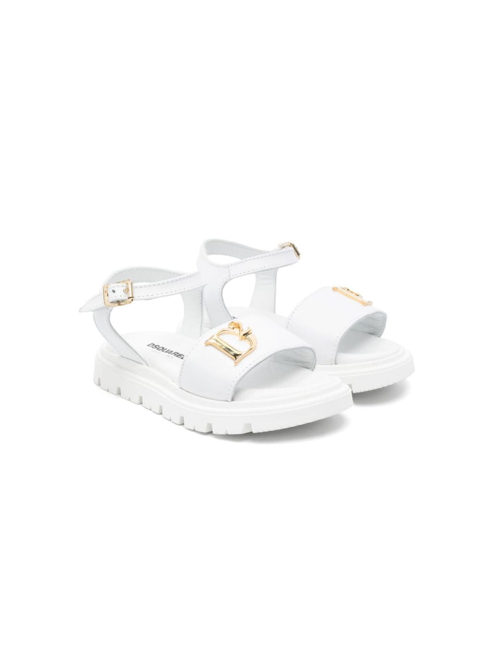 Dsquared2 Kids Sandalen mit Logo-Schild - Weiß von Dsquared2 Kids