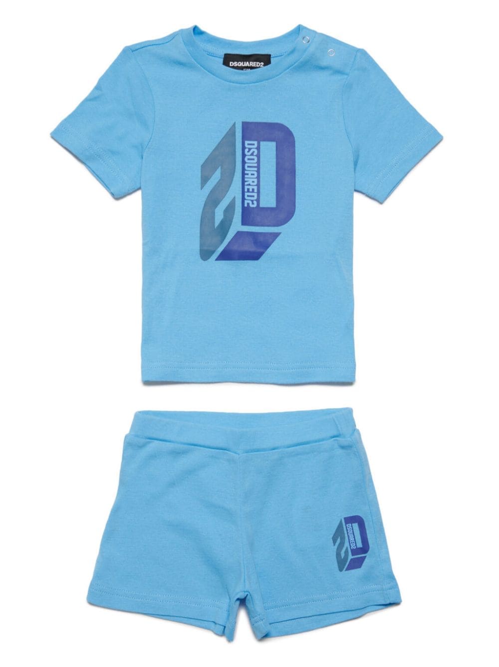 Dsquared2 Kids Set aus T-Shirt und Shorts mit Logo-Print - Blau von Dsquared2 Kids