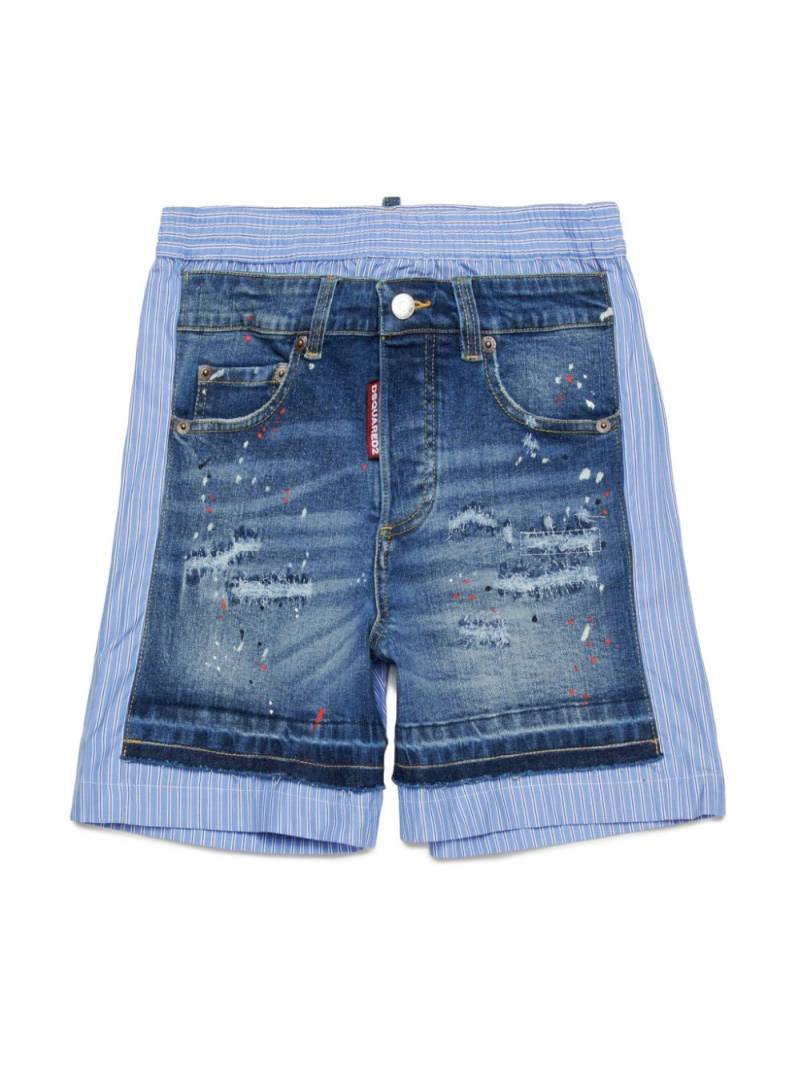 Dsquared2 Kids Shorts mit Jeanseinsätzen - Blau von Dsquared2 Kids