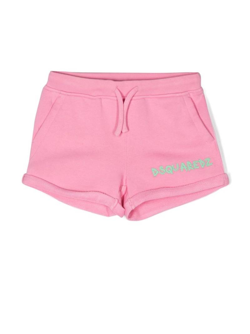 Dsquared2 Kids Shorts mit Logo-Stickerei - Rosa von Dsquared2 Kids