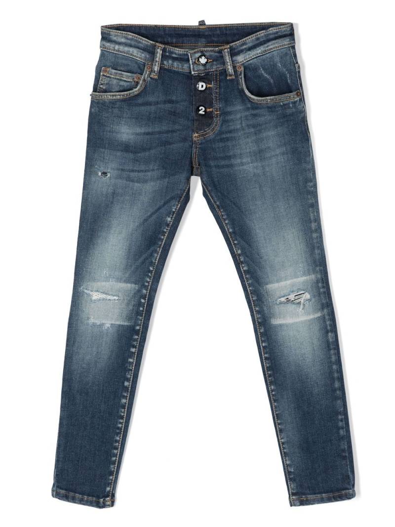 Dsquared2 Kids Skinny-Jeans im Distressed-Look - Blau von Dsquared2 Kids