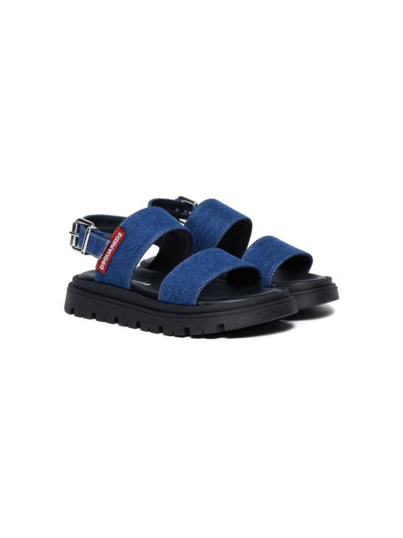 DSQUARED2 KIDS Slingback-Sandalen aus Denim - Blau von DSQUARED2 KIDS