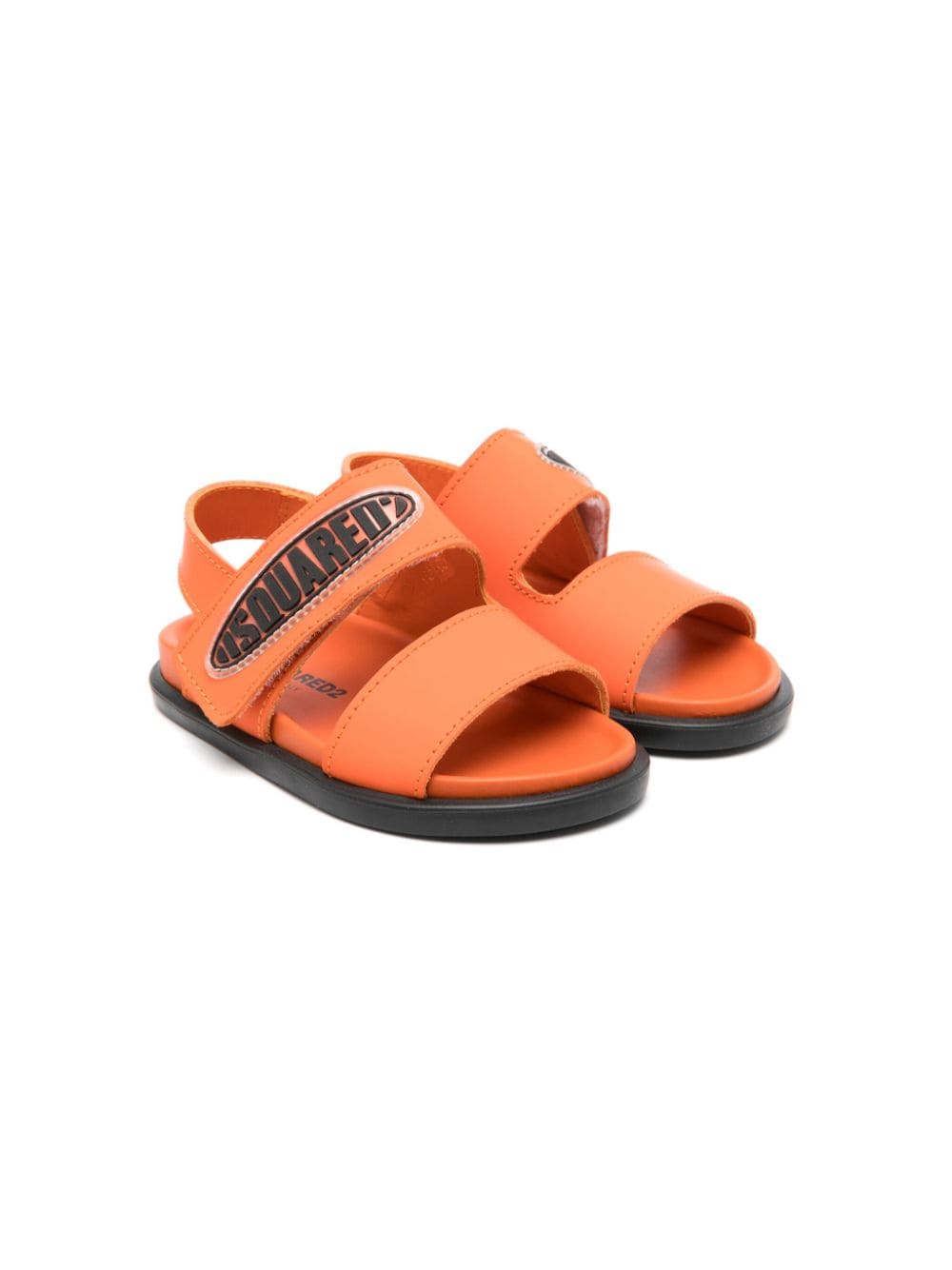 Dsquared2 Kids Slingback-Sandalen mit Logo-Applikation - Orange von Dsquared2 Kids