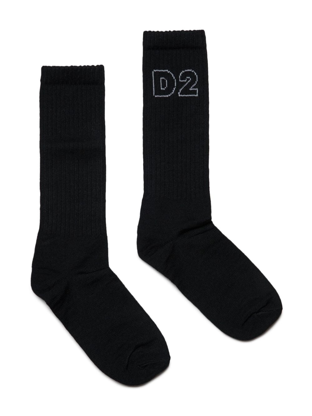 Dsquared2 Kids Socken mit Intarsien-Logo - Schwarz von Dsquared2 Kids