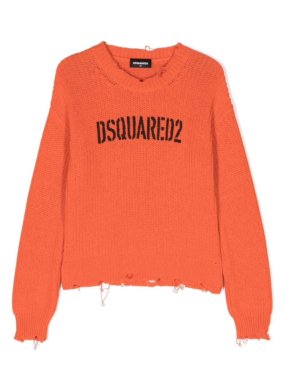 Dsquared2 Kids Strickoberteil mit Logo-Print - Orange von Dsquared2 Kids