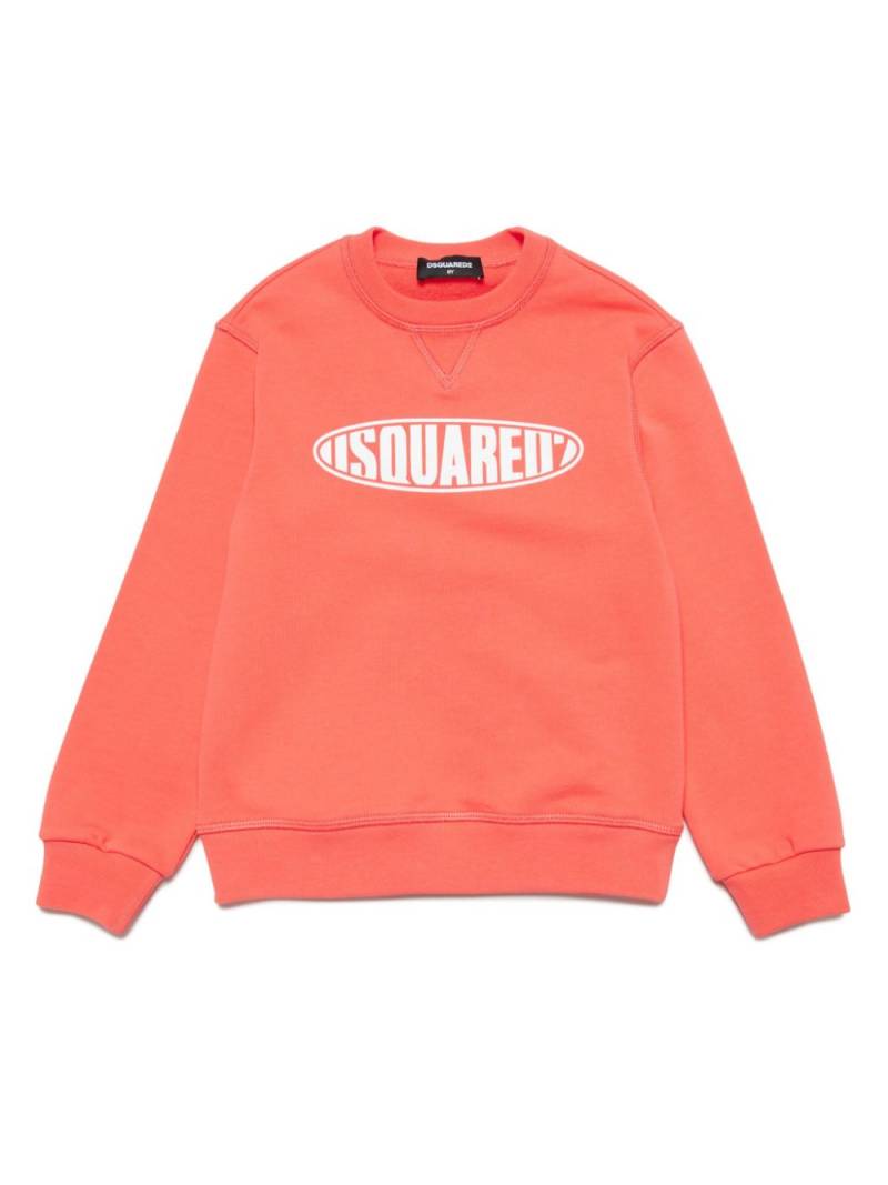 Dsquared2 Kids Sweatshirt mit Logo-Print - Orange von Dsquared2 Kids