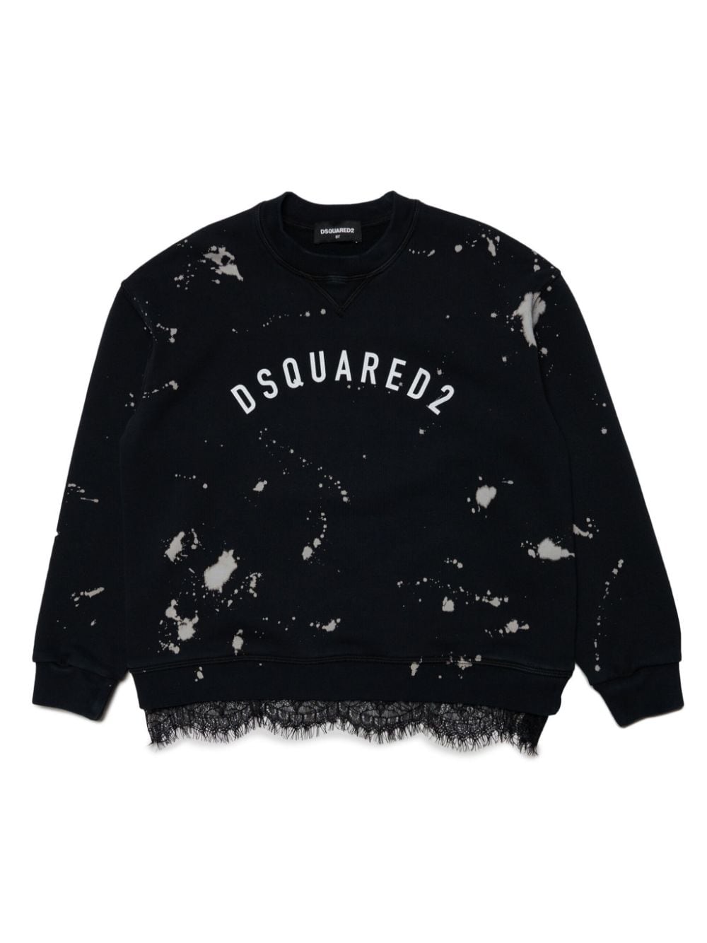 Dsquared2 Kids Sweatshirt mit Spitzenbesatz - Schwarz von Dsquared2 Kids