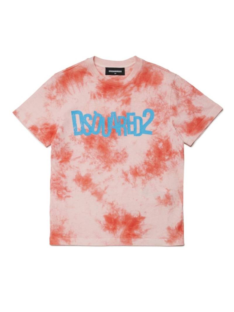 DSQUARED2 KIDS T-Shirt mit Batikmuster - Rot von DSQUARED2 KIDS
