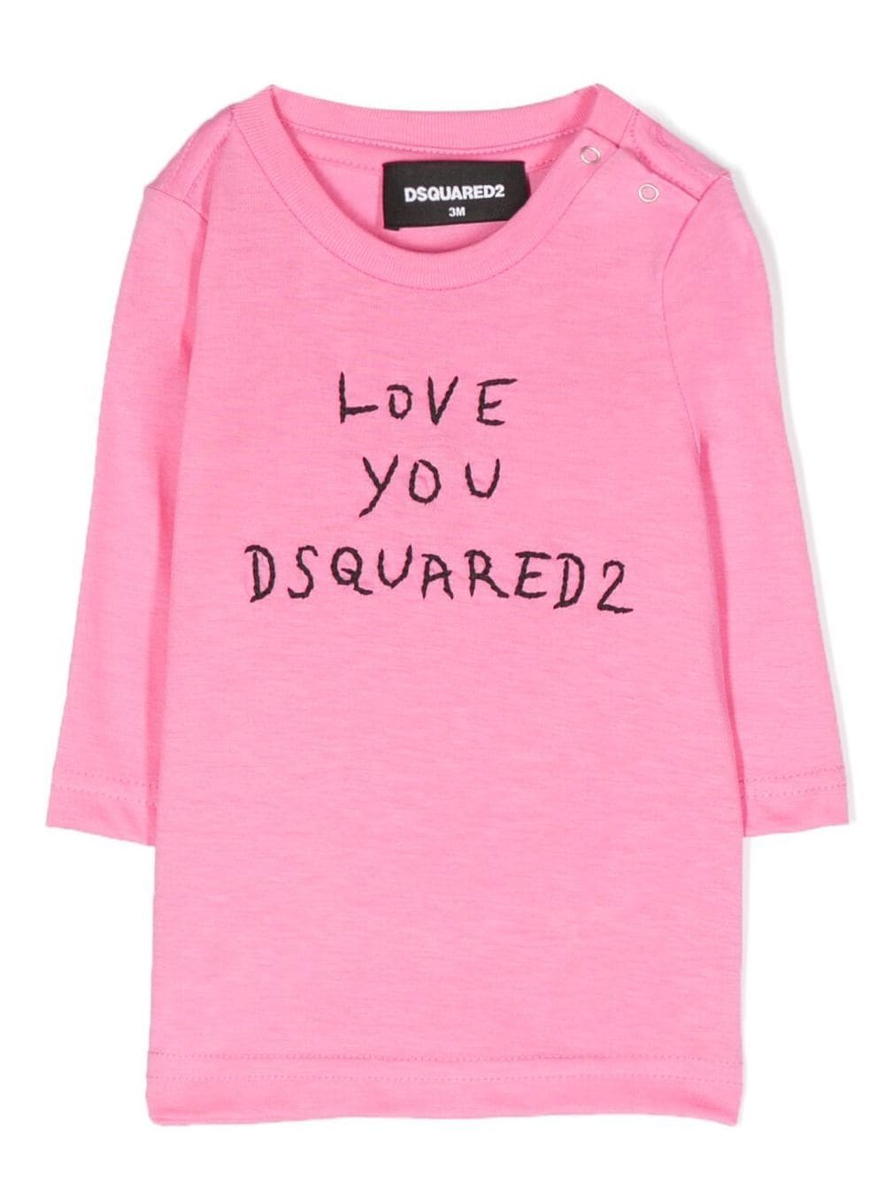 Dsquared2 Kids T-Shirt mit Logo-Stickerei - Rosa von Dsquared2 Kids