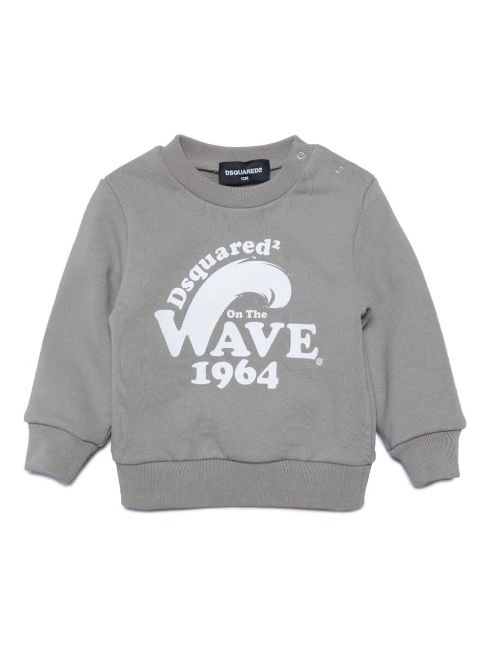 Dsquared2 Kids Rundhals-Sweatshirt mit Wave-Print - Grau von Dsquared2 Kids