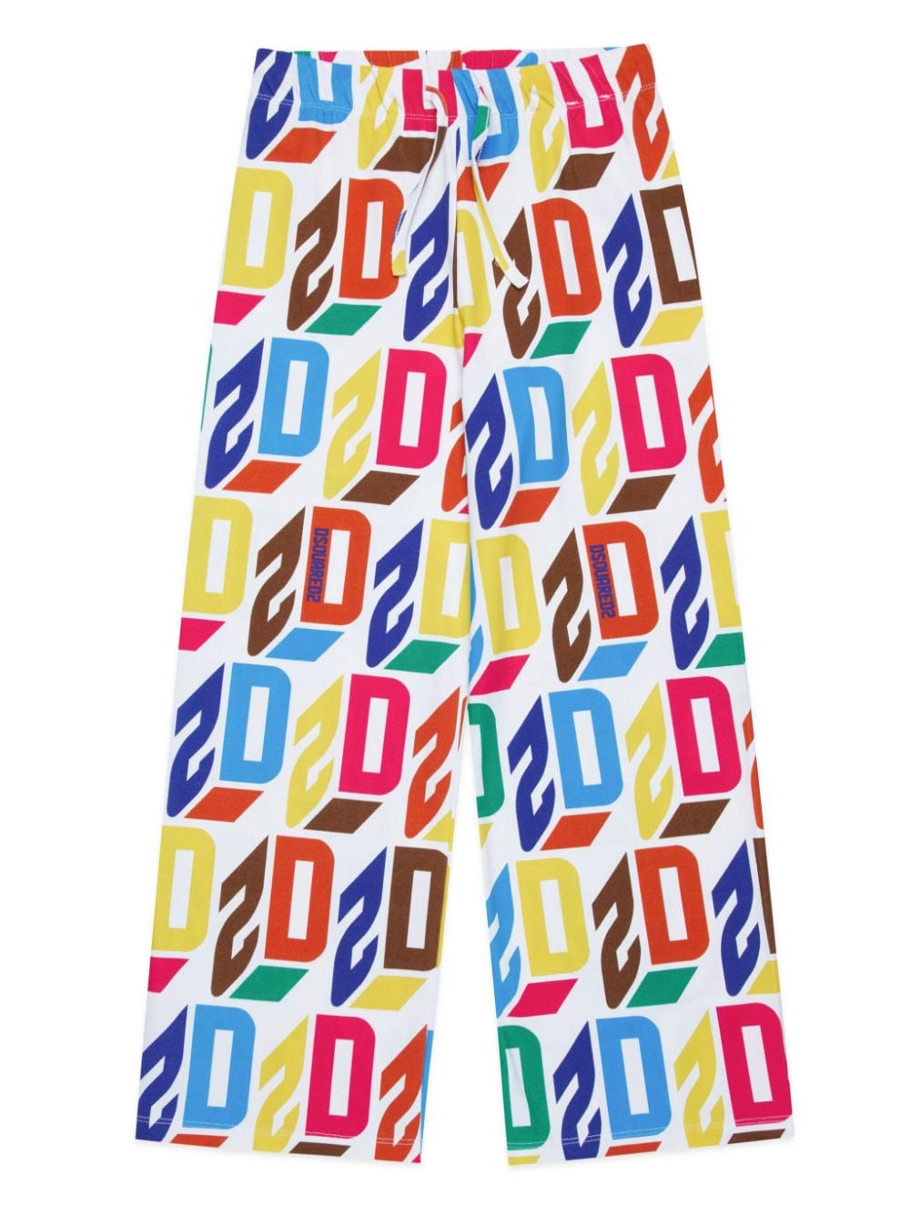 Dsquared2 Kids Weite Hose mit Logo-Print - Weiß von Dsquared2 Kids