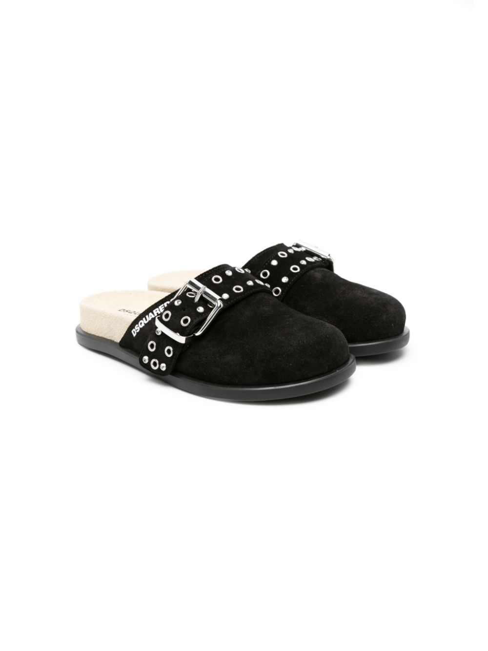 Dsquared2 Kids Mules aus Wildleder - Schwarz von Dsquared2 Kids