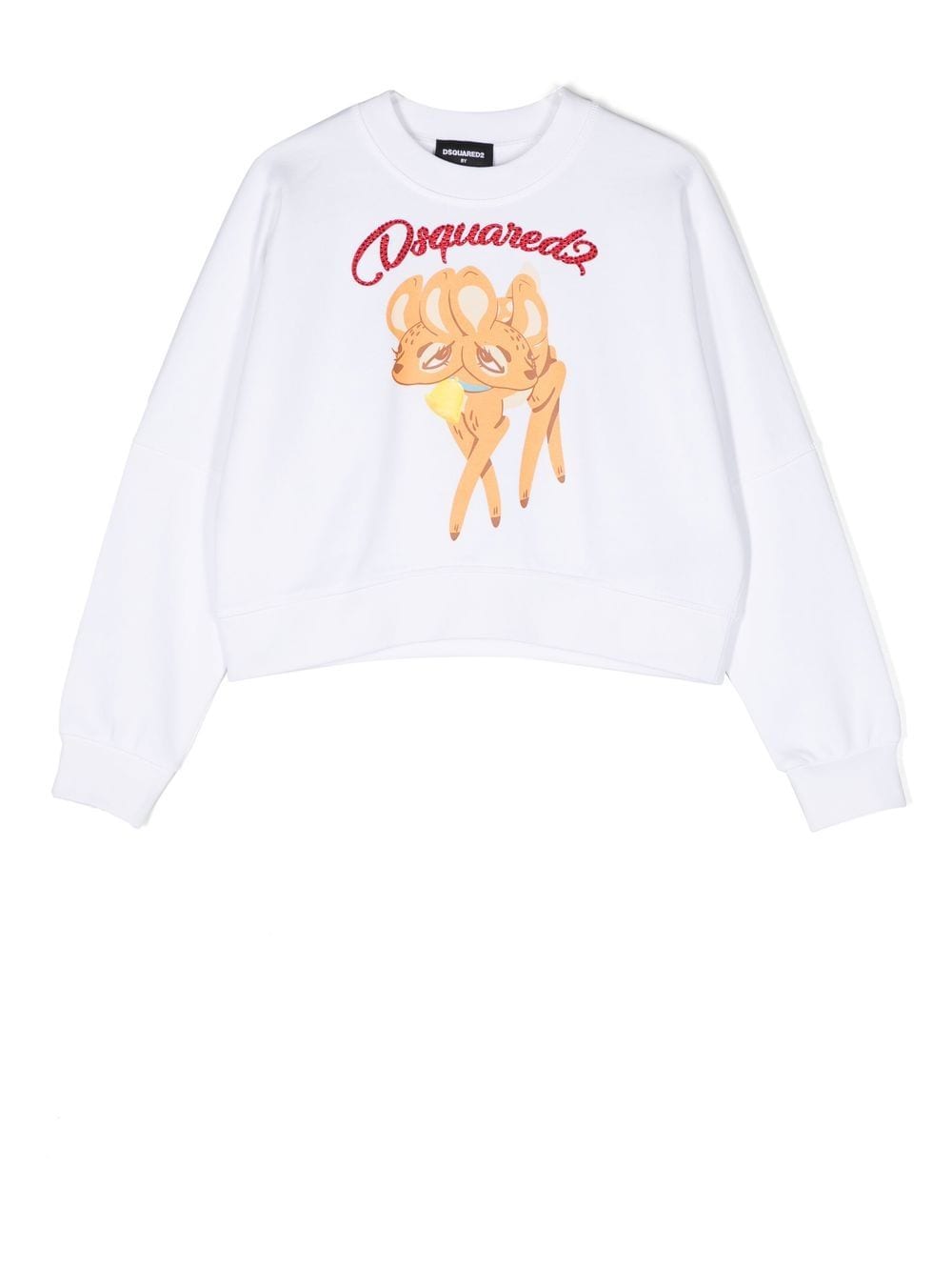 Dsquared2 Kids Pullover mit Reh-Print - Weiß von Dsquared2 Kids