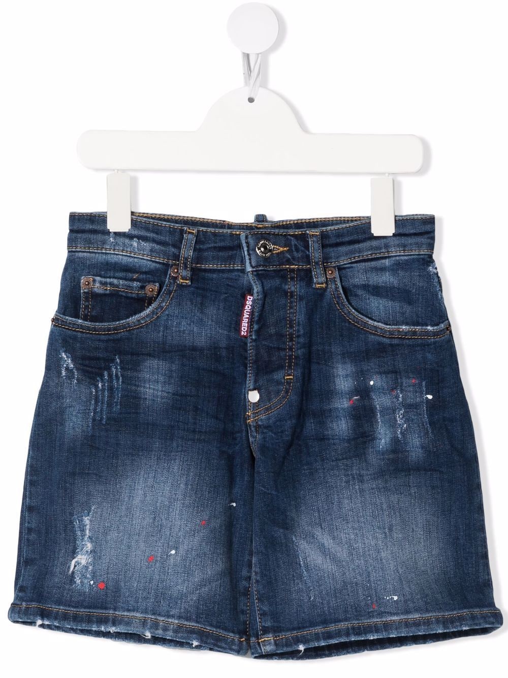 Dsquared2 Kids Jeans-Shorts im Distressed-Look - Blau von Dsquared2 Kids