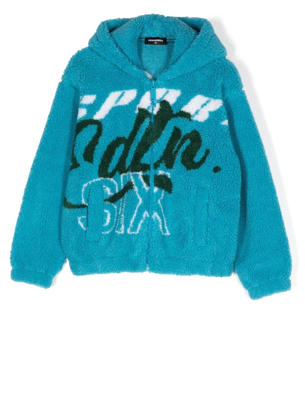 Dsquared2 Kids Kapuzenjacke aus Fleece - Blau von Dsquared2 Kids