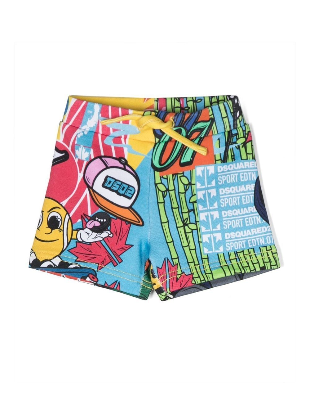 Dsquared2 Kids Shorts mit Graffiti-Print - Blau von Dsquared2 Kids