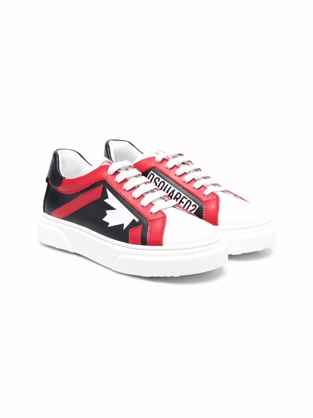 Dsquared2 Kids Sneakers mit Blatt-Motiv - Schwarz von Dsquared2 Kids