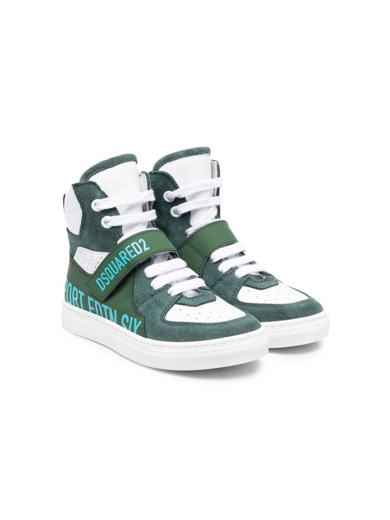 Dsquared2 Kids High-Top-Sneakers mit Einsätzen - Grün von Dsquared2 Kids