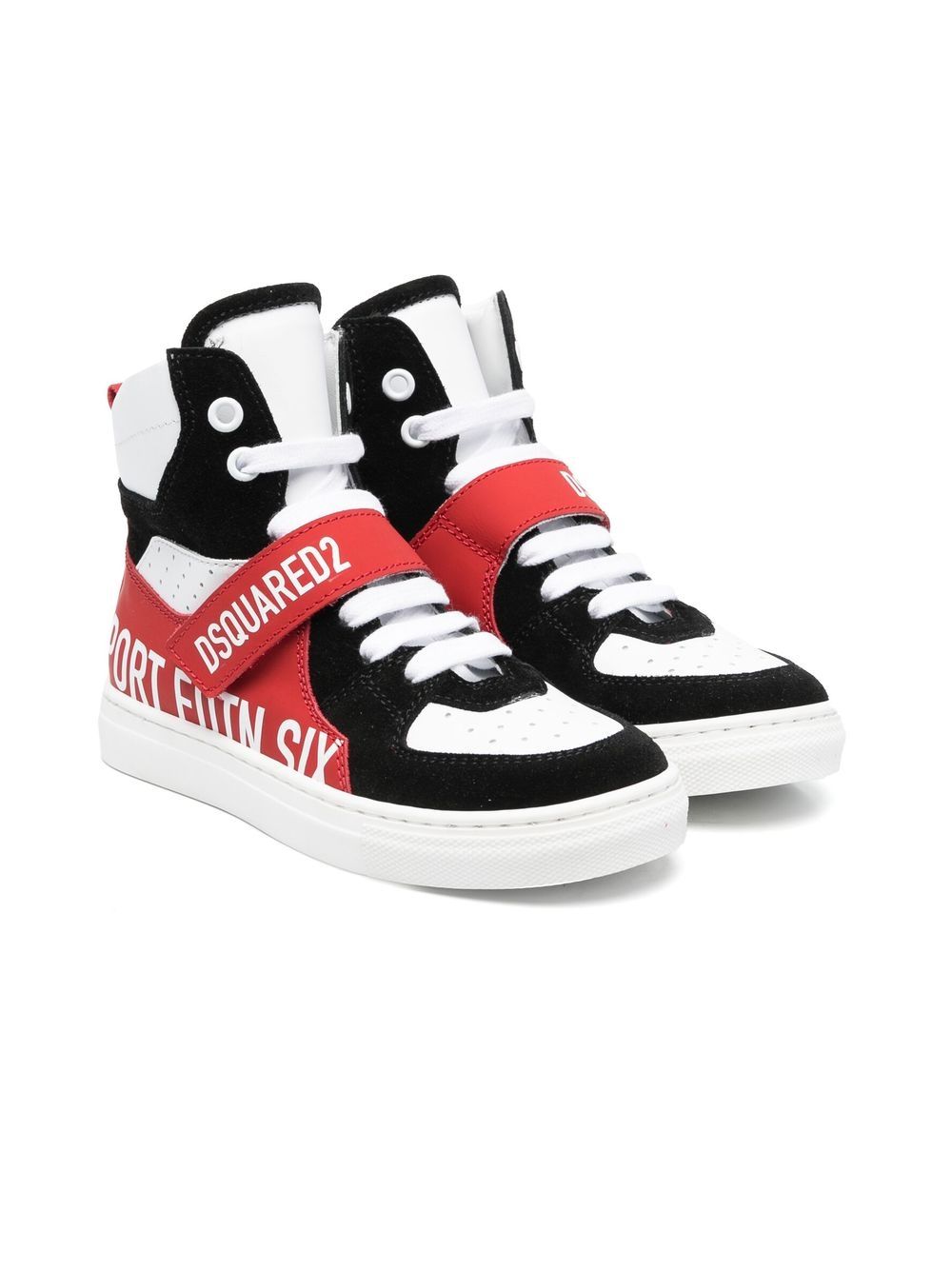 Dsquared2 Kids High-Top-Sneakers mit Kontrasteinsätzen - Schwarz von Dsquared2 Kids