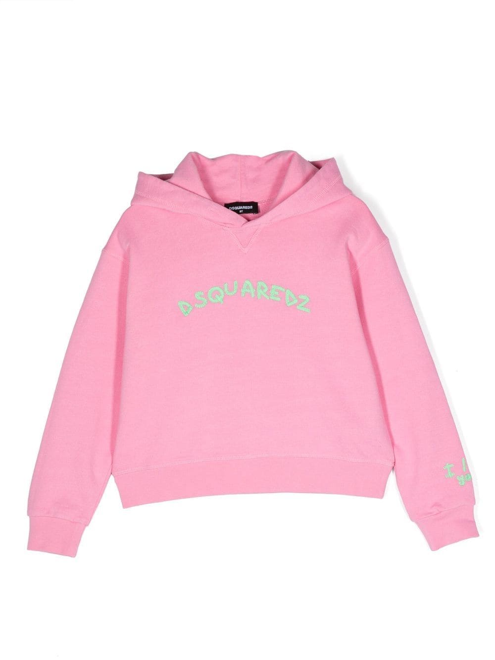 Dsquared2 Kids Hoodie mit Logo-Stickerei - Rosa von Dsquared2 Kids