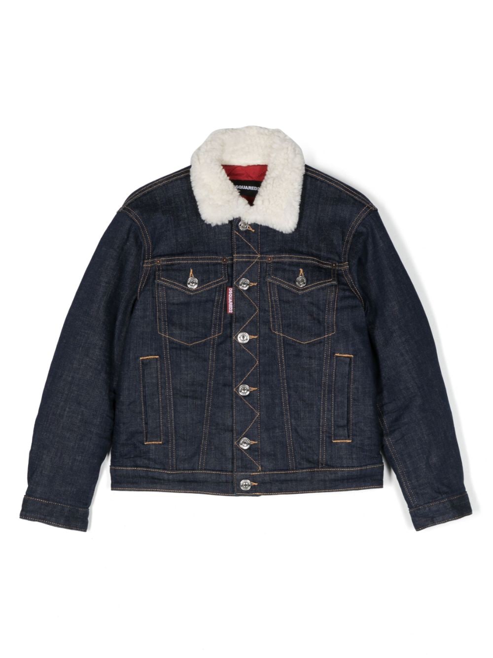 Dsquared2 Kids Jeansjacke mit Logo-Print - Blau von Dsquared2 Kids