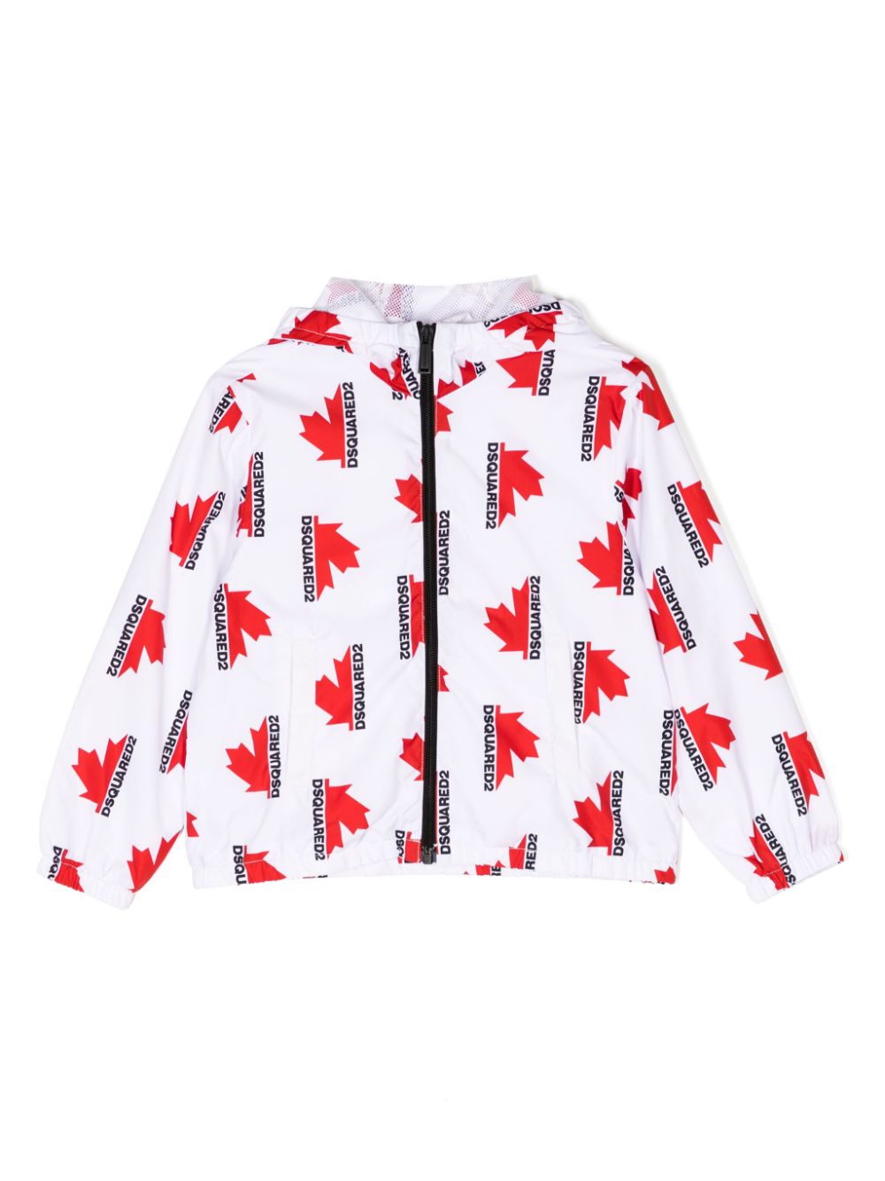 Dsquared2 Kids Kapuzenjacke mit Logo-Print - Rot von Dsquared2 Kids