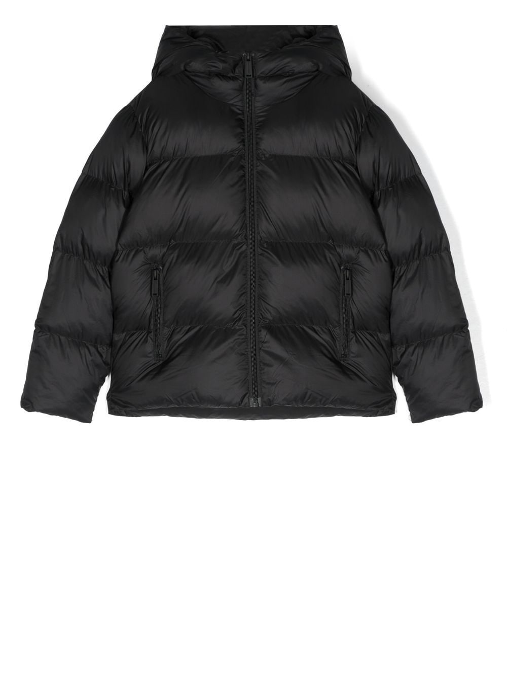 Dsquared2 Kids Gefütterte Jacke mit Logo-Print - Schwarz von Dsquared2 Kids