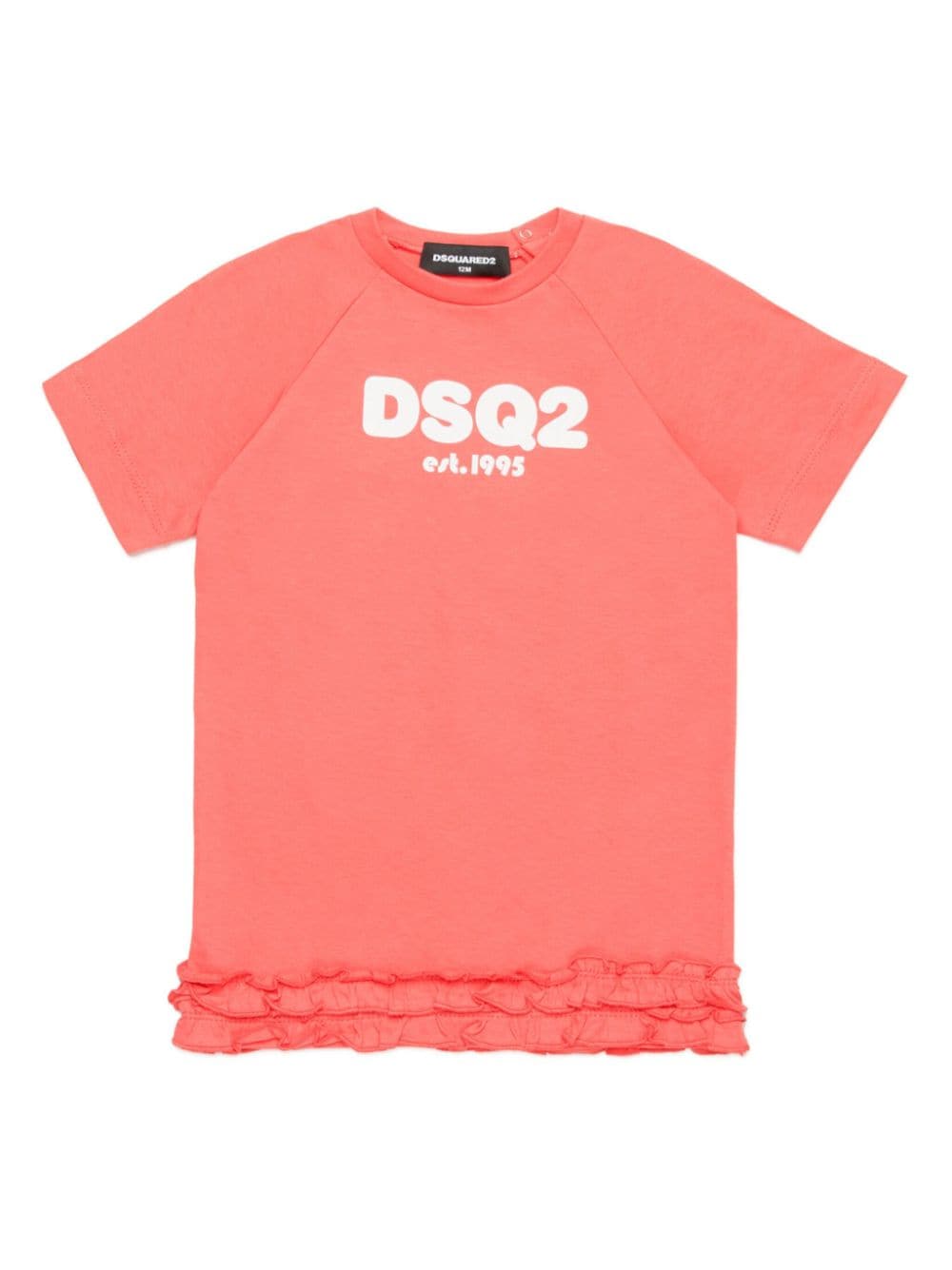 Dsquared2 Kids Gerüschtes Kleid mit Logo-Print - Rosa von Dsquared2 Kids