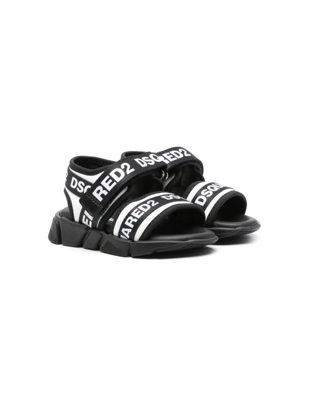 Dsquared2 Kids Sandalen mit Logo-Print - Schwarz von Dsquared2 Kids