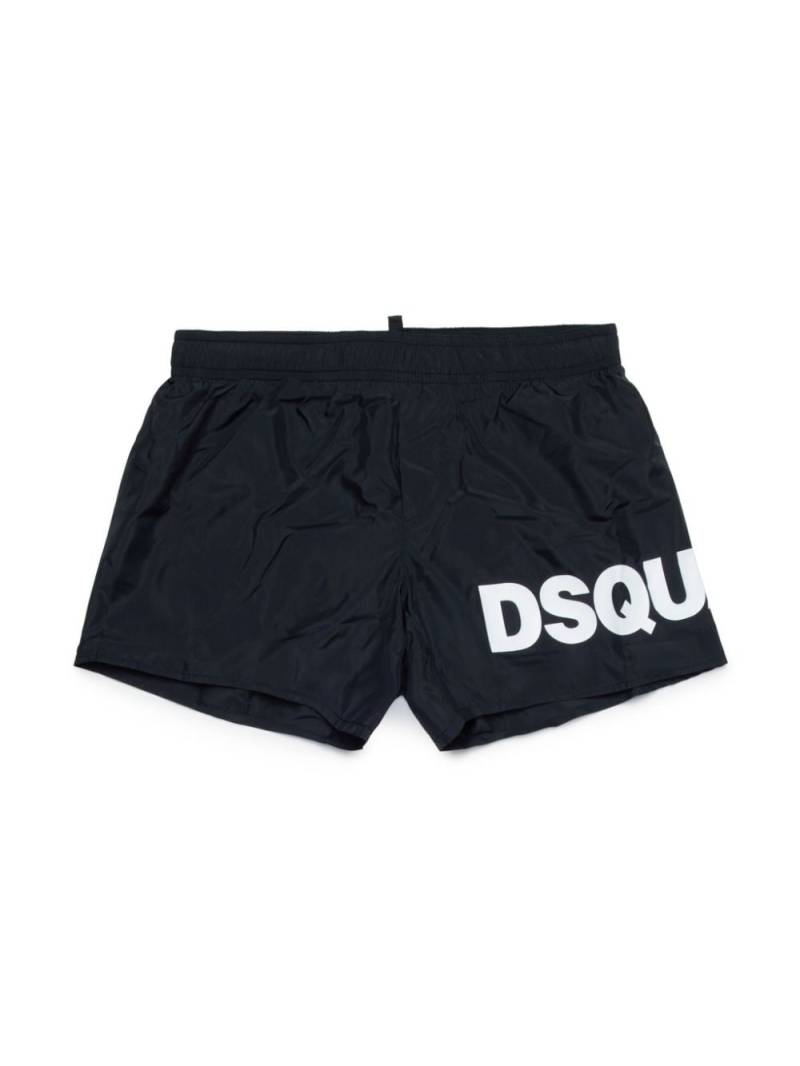 Dsquared2 Kids Badeshorts mit Logo-Print - Schwarz von Dsquared2 Kids