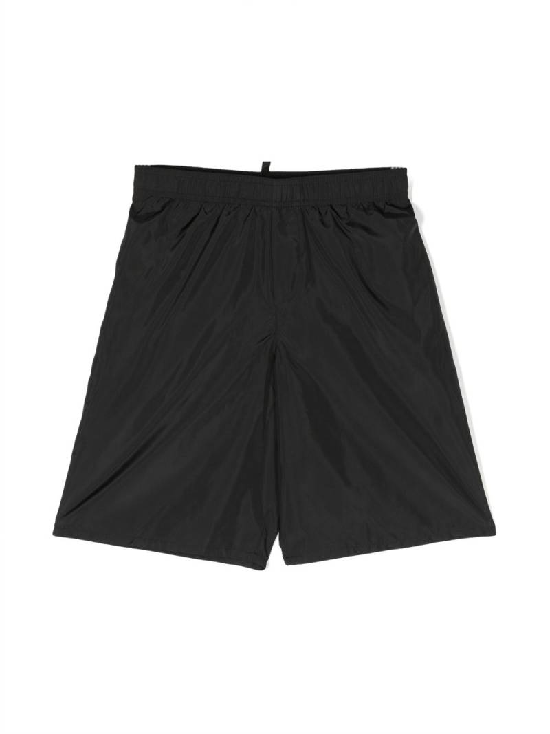 DSQUARED2 KIDS Badeshorts mit Logo-Print - Schwarz von DSQUARED2 KIDS